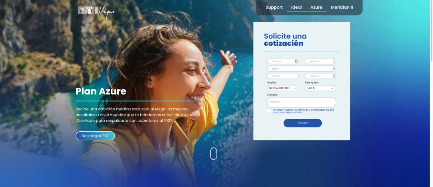 Captura 3 de Landing pages para aseguradora