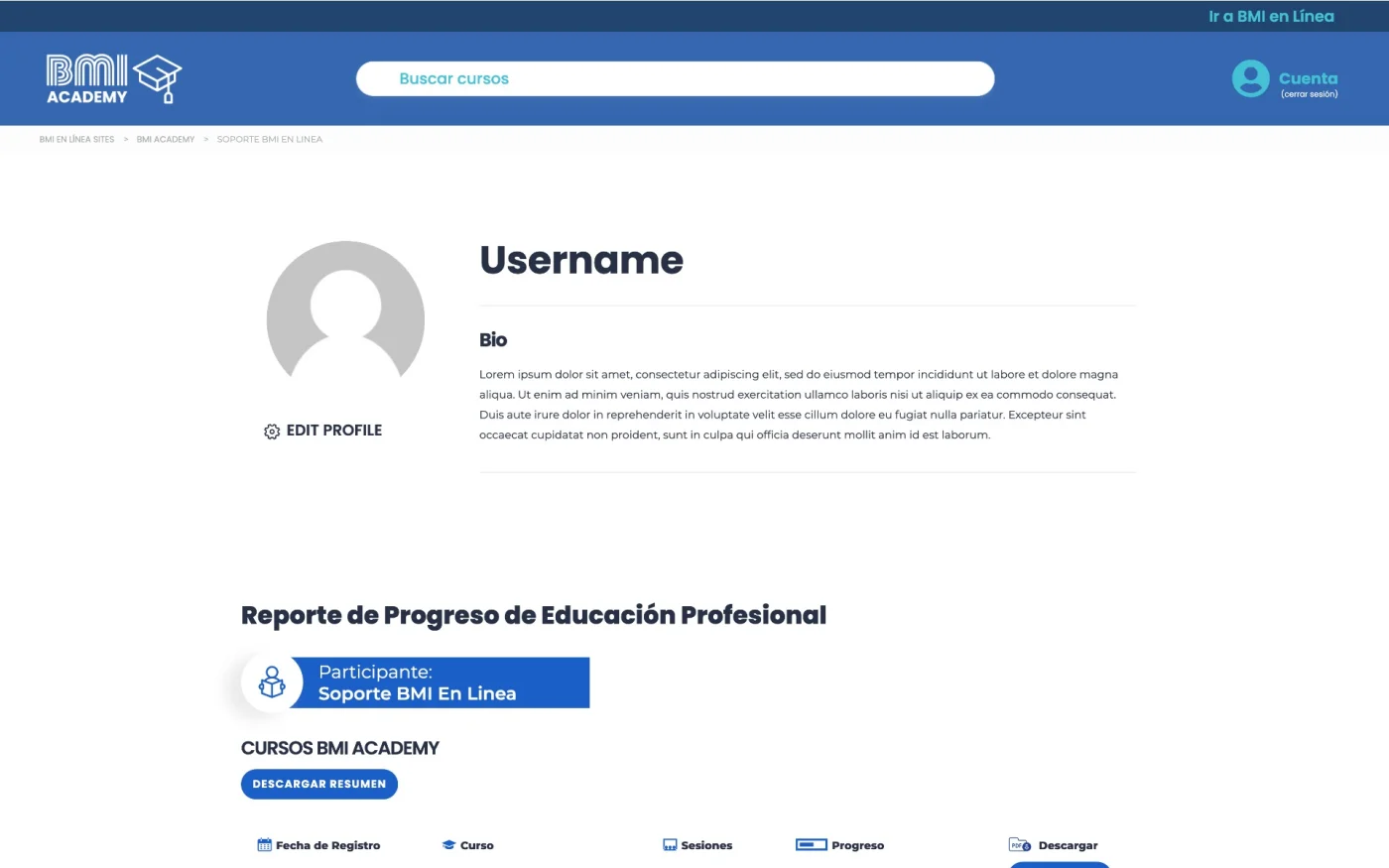 Captura 2 de Plataforma de cursos privada