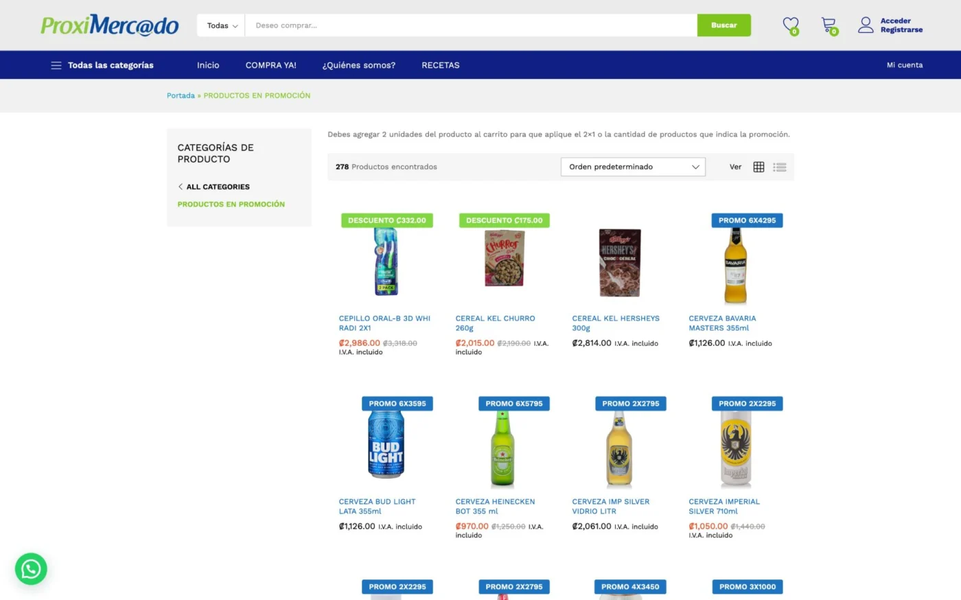 Captura 2 de Ecommerce de supermercado